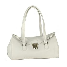 Prada BR2375 Leather Handbag - White