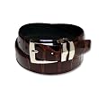 Croc Embossed RUST Bonded Leather Belt Silver-Tone Buckle Extra-Long XL