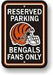 Cincinnati Bengals Plastic Parking Signs Set Of 2 - Parking Sign Bengals