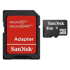 SanDisk Micro SDHC 8GB Class 4 Speicherkarte (inkl. microSD zu SD Adapter)