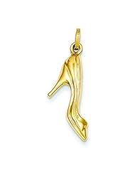 14K Yellow Gold High Heel Shoe Charm Pendant Jewelry