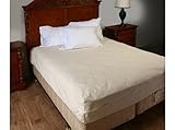 Twin Unbleached 100% Cotton Mattress Cover w/Zipper, 9" Deep