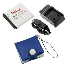 GTMax Battery Charger with Car Adapter + Replacement Standard Lithium-Ion Battery + Memory Card Case for Kodak PlaySport (Zx3) HD Waterproof Pocket Video Camera