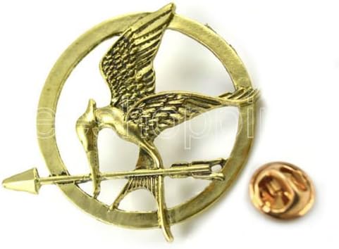 Hunger Games Metal Mockingbird Badge Pendant Golden Brooch