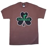 GUINNESS SHAMROCK CLOVER LEAF Brown Licensed Tee