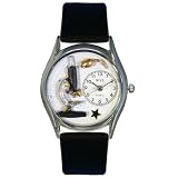Whimsical Watches Women's S0640013 Science Teacher Black Leather Watch