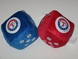 TEXAS RANGERS Team Logo Pair of FUZZY DICE