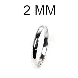 STERLING SILVER WEDDING BAND 2mm