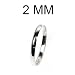 STERLING SILVER WEDDING BAND 2mm