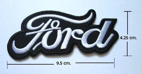 New FORD Embroidered Iron On Patches Black/White