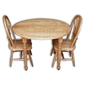 Child's Table Set w 2 sheaf chairs (round table)