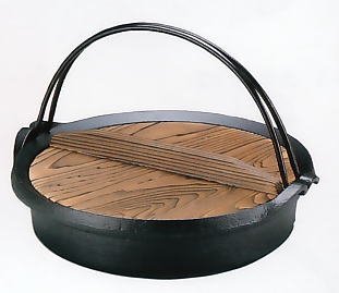 南部鉄器　鉄鍋　すき焼き鍋味好木蓋付 11-6