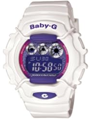 Casio Womens Baby G Shock Resistant- White and Purple - Multi Function Watch
