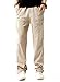 Keybur Mens Casual Beach Trousers Daily Look linen Pants(Purchase with 2 Size Up)