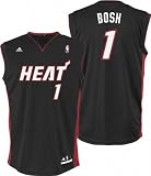 Chris Bosh Jersey: adidas Black Replica #1 Miami Heat Jersey