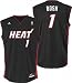 Chris Bosh Jersey: adidas Black Replica #1 Miami Heat Jersey