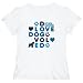 T-Shirt Womens White " Soft Coated Wheaten Terrier / LOVE DOG ! " Dogs