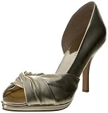 Nine West Women’s Nilda Peep-Toe Pump,Light Gold Synthetic,10 M US