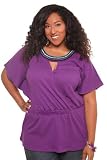 Torrid Plus Size Purple Gauze Kimono Top with Multi-Color Bead