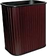 Advantus Rectangular Hardwood Wastebasket, 17 Quart, Mahogany Finish with Black Liner (CW09853)