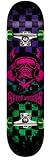 Speed Demons Skull Checkers Fade Complete Skateboard - Purp/Pink/Green - 7.3
