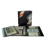 SAFE ARTLINE Banknotenalbum Nr. 1269 inkl. 8 Banknotenblättern - mit 2 x Blätter mit 1 Tasche 180x255mm - 4 x Blätter mit 2 Taschen 120x180 mm - 2 Blätter mit 3 Taschen 80x180 mm - erweiterbar bis zu 30 Blättern = Platz für bis zu 400 Banknoten