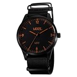 Vans Unisex VN-0LZL1U6 Era Black Orange Nato Strap Watch