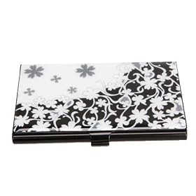 Black and White Stripe Design Electrochemical Iron Business Credit ID Cardcase Holder: Office Products