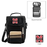 Nebraska Cornhuskers NCAA Duet Wine and Cheese Tote (Black/Grey) (Embroidered Logo)