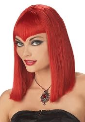 Vamp Wig (Red;One Size)