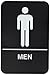 Men Restroom Sign Black/White - ADA