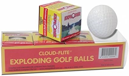 Exploder Golf Ball 4 Pack Sleeve By Cloud Flite #1 Gag / Novelty in Golf + Bonus GolfPRO HPT Tee Sample Pack FREE!