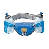 Nathan Speed 2 Waist Pack with Two 10-Ounce Nutrition Flasks (Blue, Small)