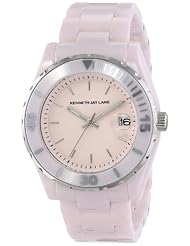 Kenneth Jay Lane Womens KJLANE-3014 3000 Series Analog Display Japanese Quartz Pink Watch