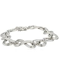Italian Sterling Silver Double Infinity Bracelet, 8"
