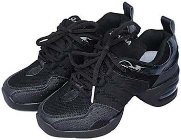 Unisex Breathable PU Mesh Upper Dance Sneakers(More Colors Available) , Black , US9.5-10 / EU41 / UK7.5-8 / CN42