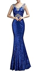 Mermaid Full Length Pleated Sequined Lace  Stretchy Sleeveless  Dress With Rhinestones