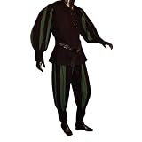 Kleidung / Mittelalter / Landsknecht / Gewand / schwarz-grün, XL