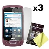 Three LCD Screen Guards / Protectors for LG Optimus T / P509