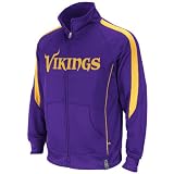 NFL Men's Minnesota Vikings Tailgate Time Track Adult Long Sleeve Full Zip Track Jacket (Regal Purple/Yellow Gold, Large)