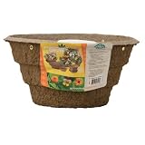 Akro-Mils FHE12000RBR Fiber Grow Hanging Pot with Plastic Hange, 12-Inch