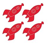 Red Rocket Bicycle Reflective Reflector Sticker Decal