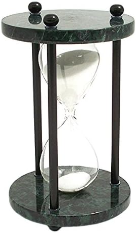 Marble 4 Minute Sand Timer Tarnish Proof, Green