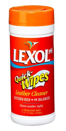 Lexol 1119 pH Leather Cleaner Wipes, 25 counts, pack of 6
