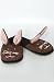 deLux The Bunny Slippers in Brown & Pink,Accessories for Women