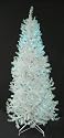 6' Slim Pre-Lit Shimmering White Iridescent Christmas Tree - Blue Lights