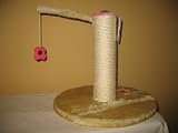 Flower Power Scratching Post - Green with Pink and Purple Flowers