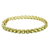 10k Yellow Gold Peridot Bracelet, 7