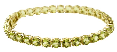 Click here for 10k Yellow Gold Peridot Bracelet, 7