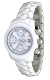 Oniss #ON795-L Women's Multi Function 3 Dial White Ceramic Watch